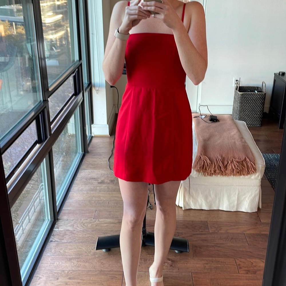 Red Abercrombie & Fitch mini dress, new with tags on, removable straps